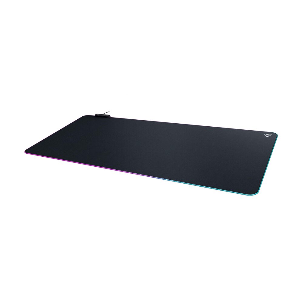Turtle Beach Sense AIMO Tapis de Souris Gaming XXL (900 x 400 mm) Surface en Tissu Haute Précision, Base Antidérapante, Éclairage RGB AIMO - Noir