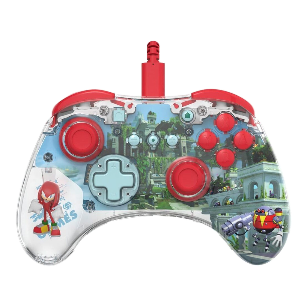 PDP Manette Filaire REALMz LED Light-up Pro Nintendo Switch et Switch OLED - Prise Audio 3,5 mm - Commandes Volume D-pad - Licence Officielle - Effets LED Réglables - Motif Knuckles