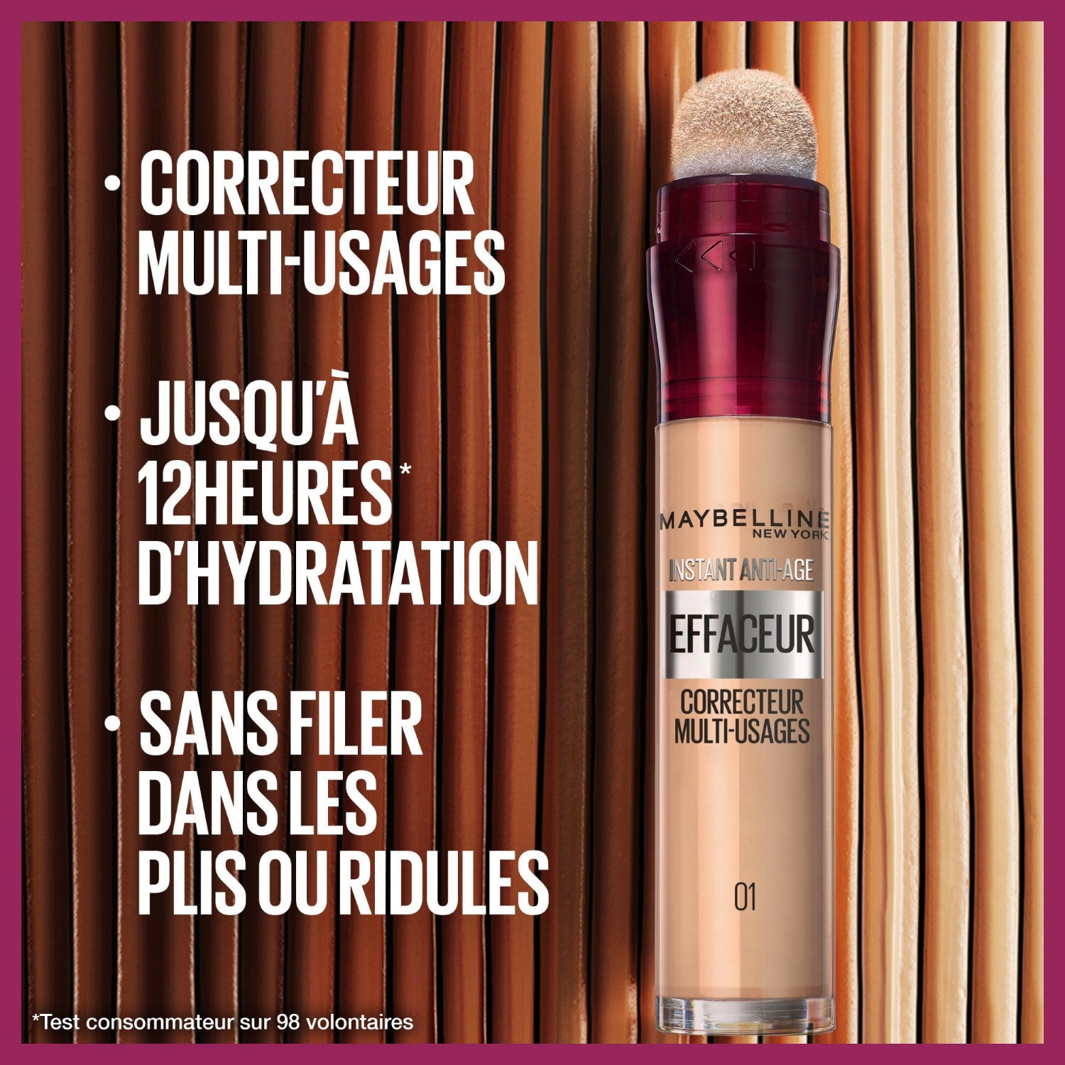 Maybelline New York Correcteur effaceur multi-usage instantané anti-âge 6,8 ml - 145 Olive doré