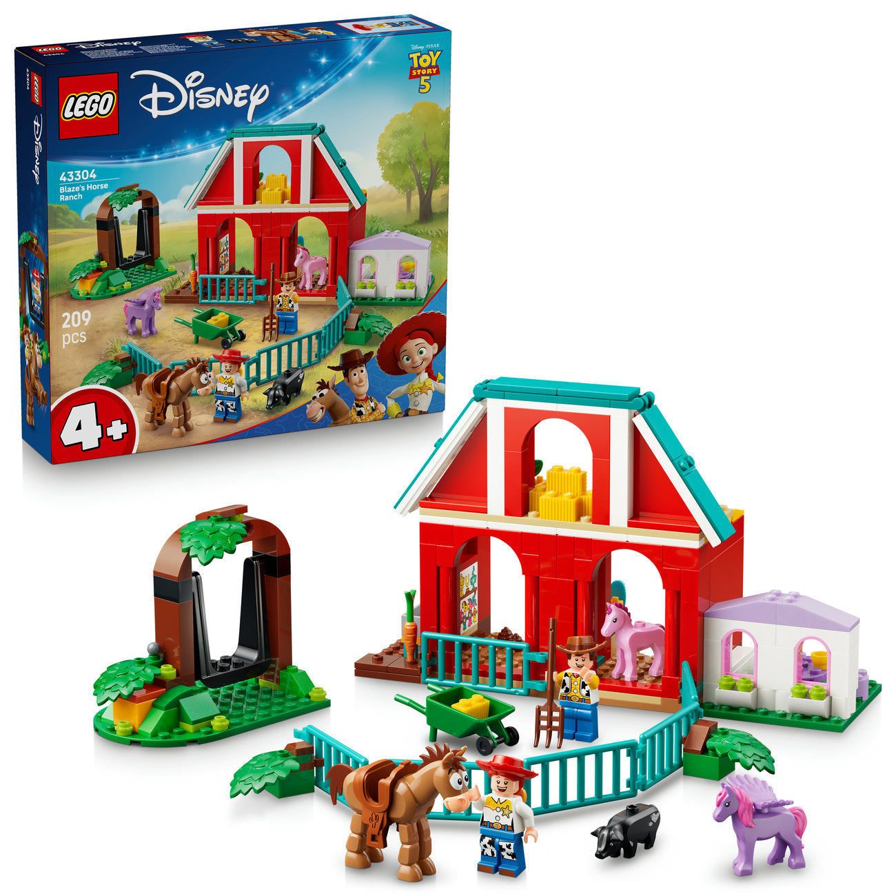 LEGO Disney Pixar Ranch de Blaze 43304 Set de Jouets de Construction