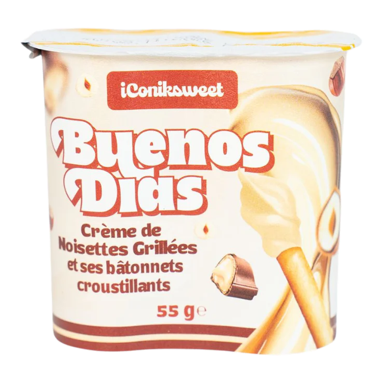 BUENOS DIAS Bâtonnets croustillants avec crème de noisettes grillées - 55 g