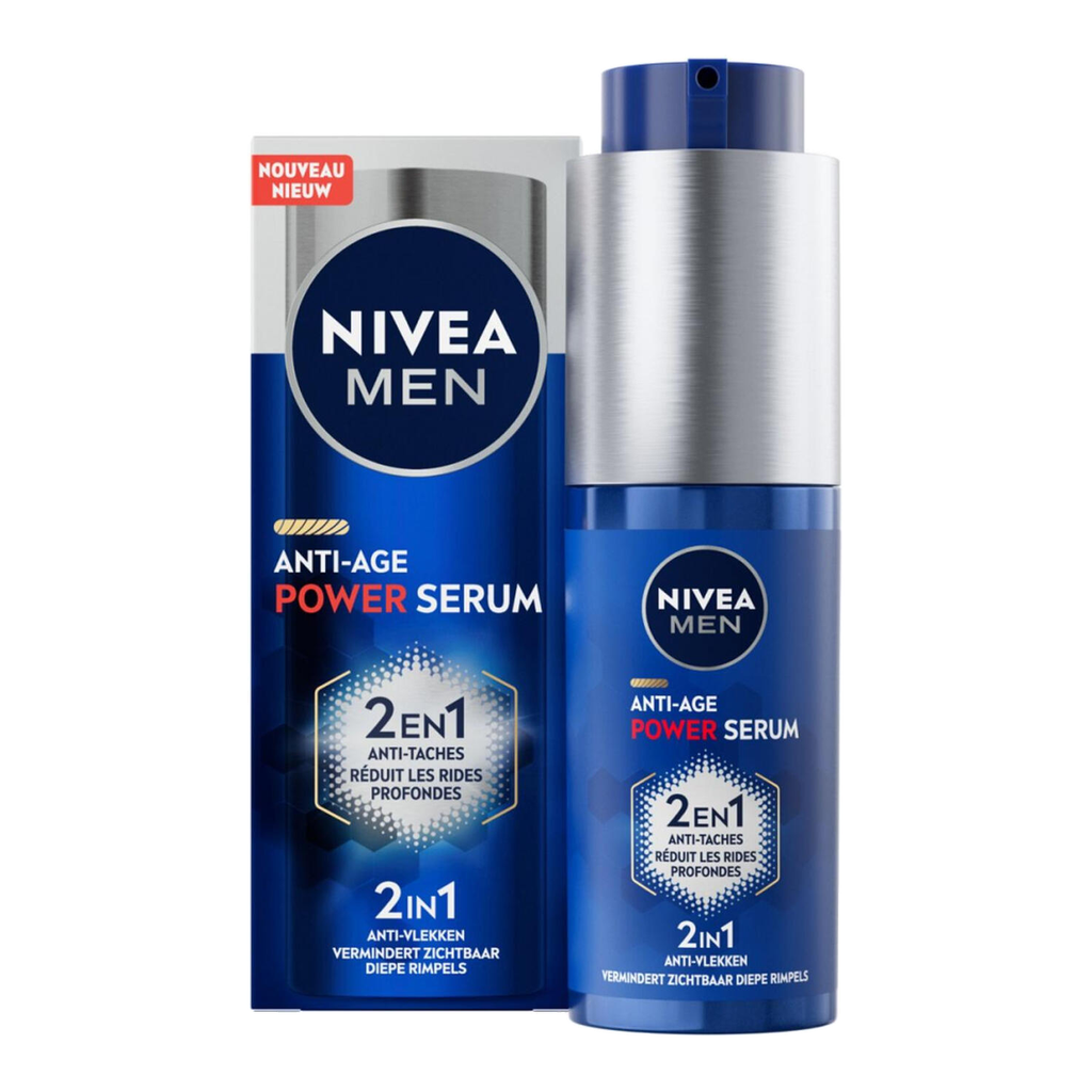 NIVEA MEN Anti‑Age Power Visage Sérum 2-en-1 Anti‑Âge & Anti‑Taches 30 ml