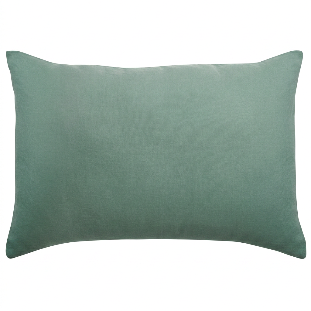 Vivaraise Kala Taie d'oreiller 100 % lin Vert sauge 50x75