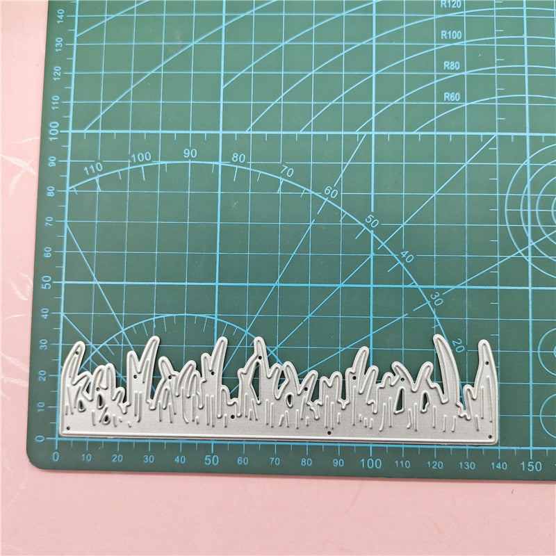 Moule à Découper en Métal Bordure d'Herbe Dies de Découpe pour Bordure d'Herbe Stencils de Découpe pour Scrapbooking Dies de Découpe DIY Album Création de Cartes Décoration Papier
