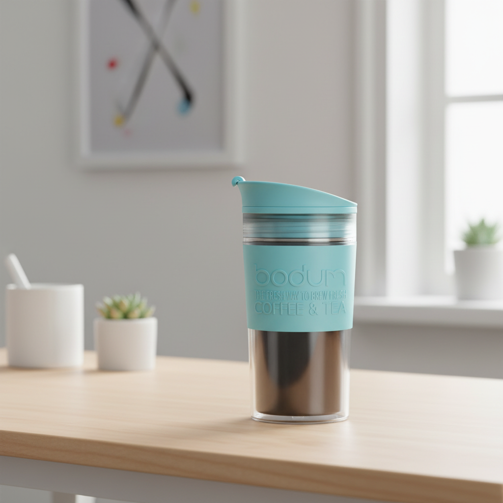 Bodum Gobelet de voyage 350 ml - Bleu bébé - Système à double paroi