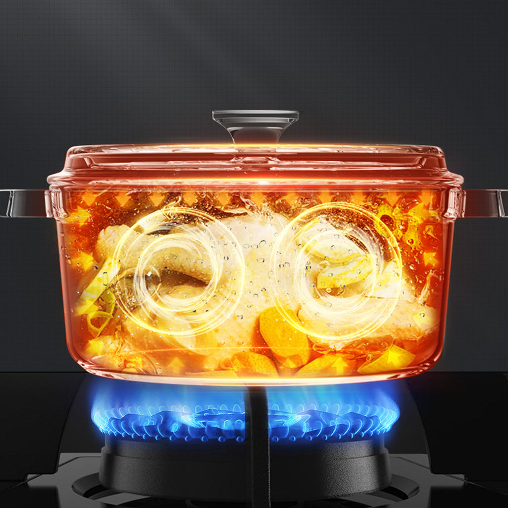 COOKER KING Chuanjia 24 cm Faitout en fonte émaillée, ustensile de cuisson robuste à maintien thermique, rouge style Le Creuset
