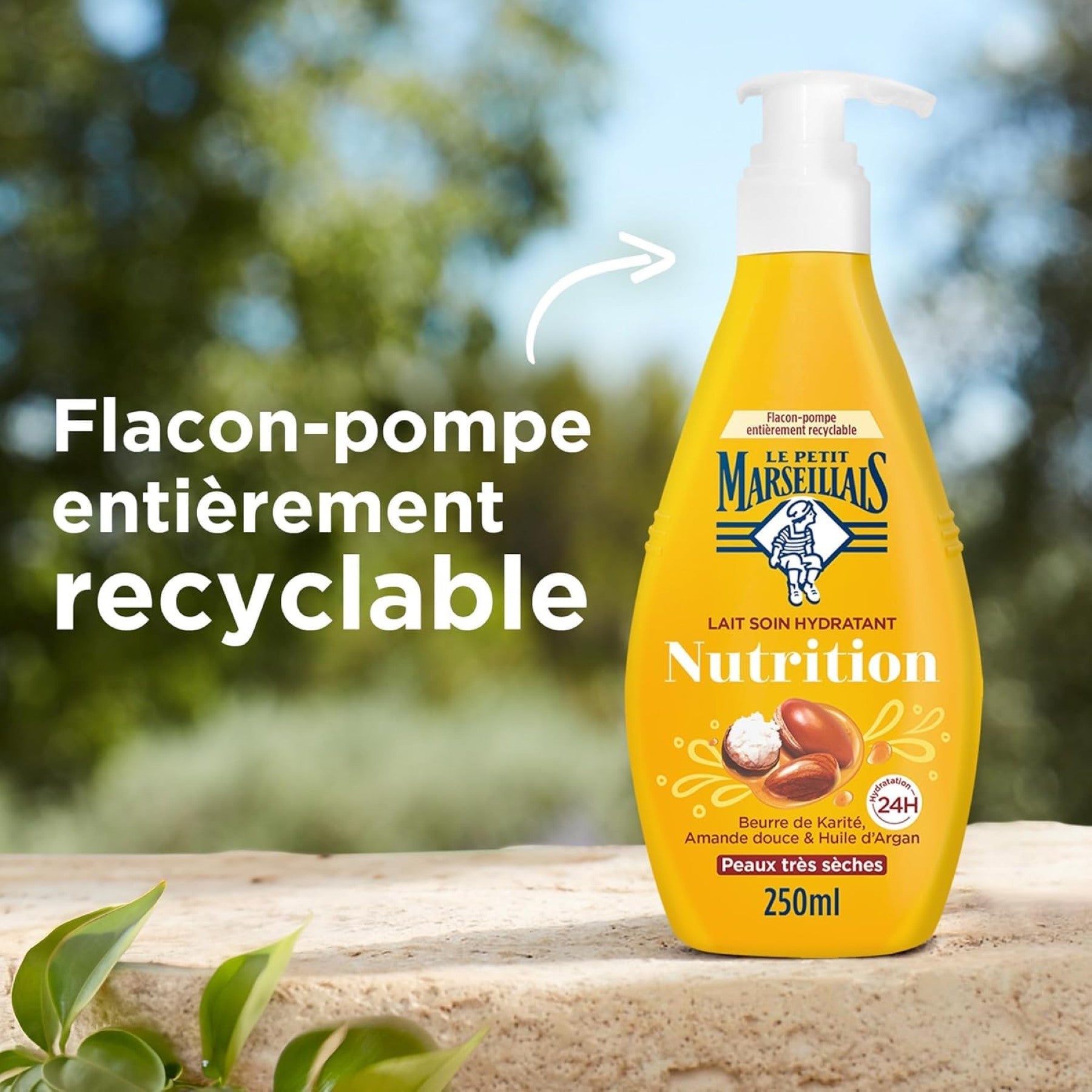 Le Petit Marseillais Lait Soin Hydratant Nutrition Flacon 250 ml