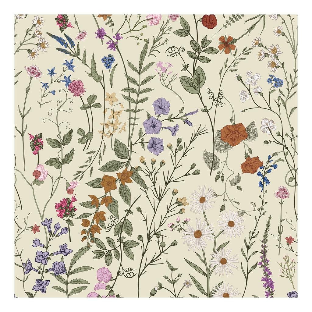 Papier Peint Autocollant Fleuri Murgall Jaune 44x305cm 1 Rouleau