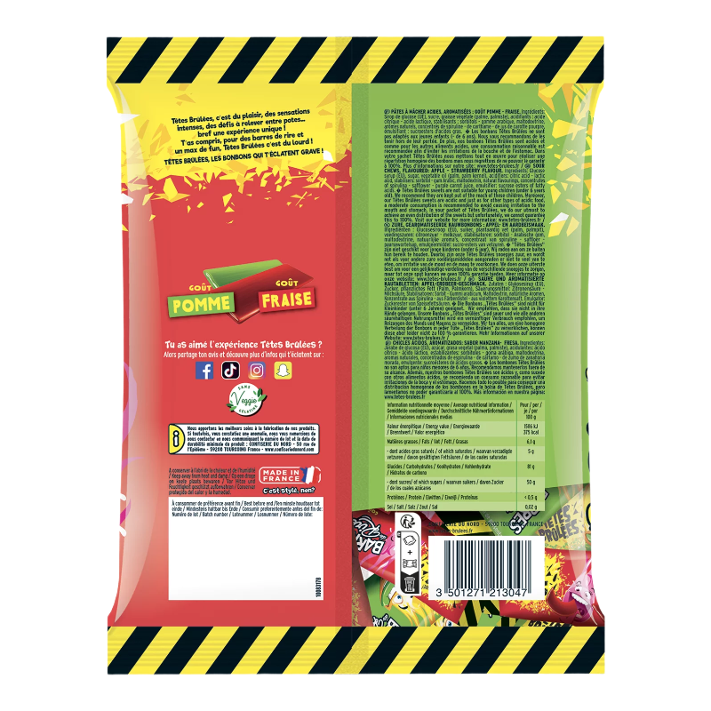 Têtes Brûlées Barres à mâcher fruitées - 200 g