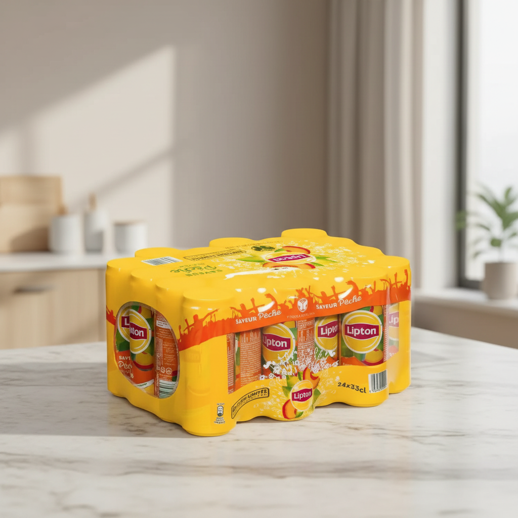Lipton Thé glacé pêche en canettes - 24 x 33 cl
