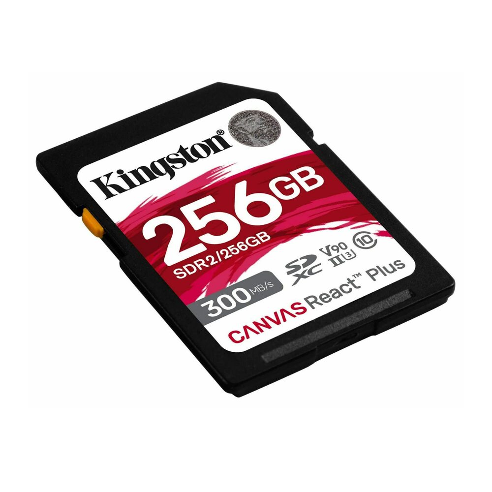 Kingston Technology 256 Go Canvas React Plus SDHC UHS-II 300R/260W U3 V90 pour Full HD/4K/8K