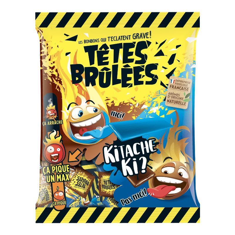 Têtes Brûlées Kitache Bonbons acides à mâcher - Sachet de 200 g