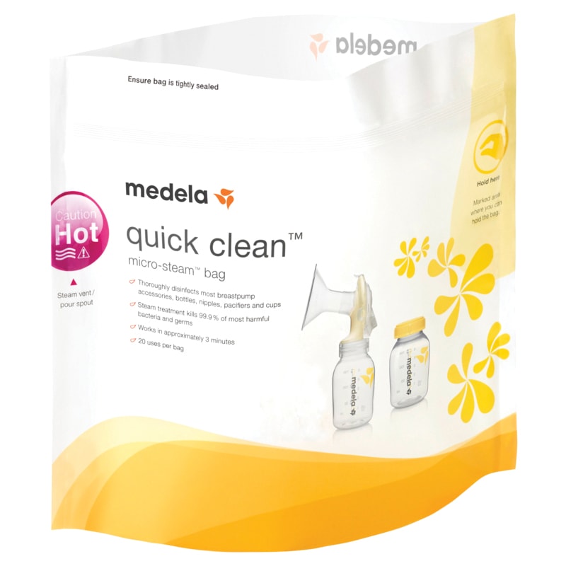 MEDELA Quick Clean - Sachets de stérilisation micro-ondes, lot de 5