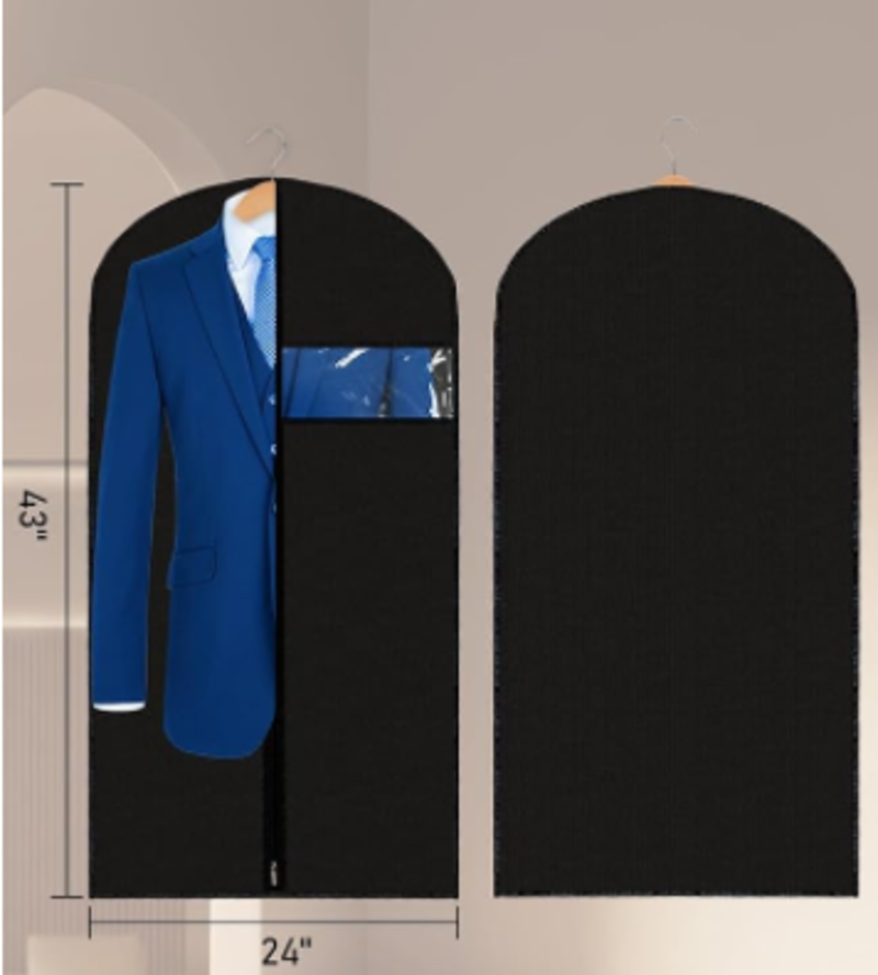 ANQI Lot de 3 housses de protection à vêtements - 109 cm