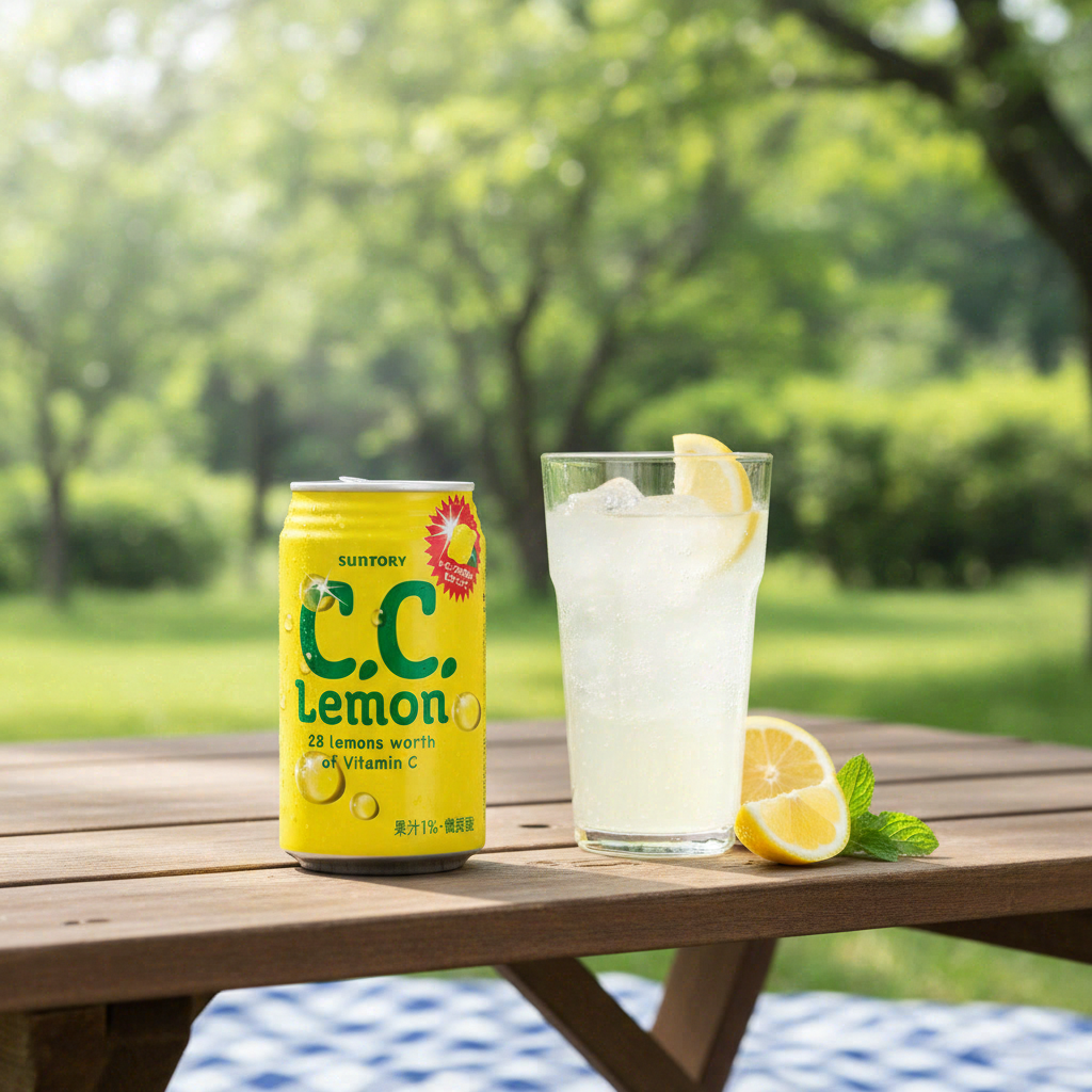 Suntory CC Lemon - Boisson gazeuse, canette 350 ml