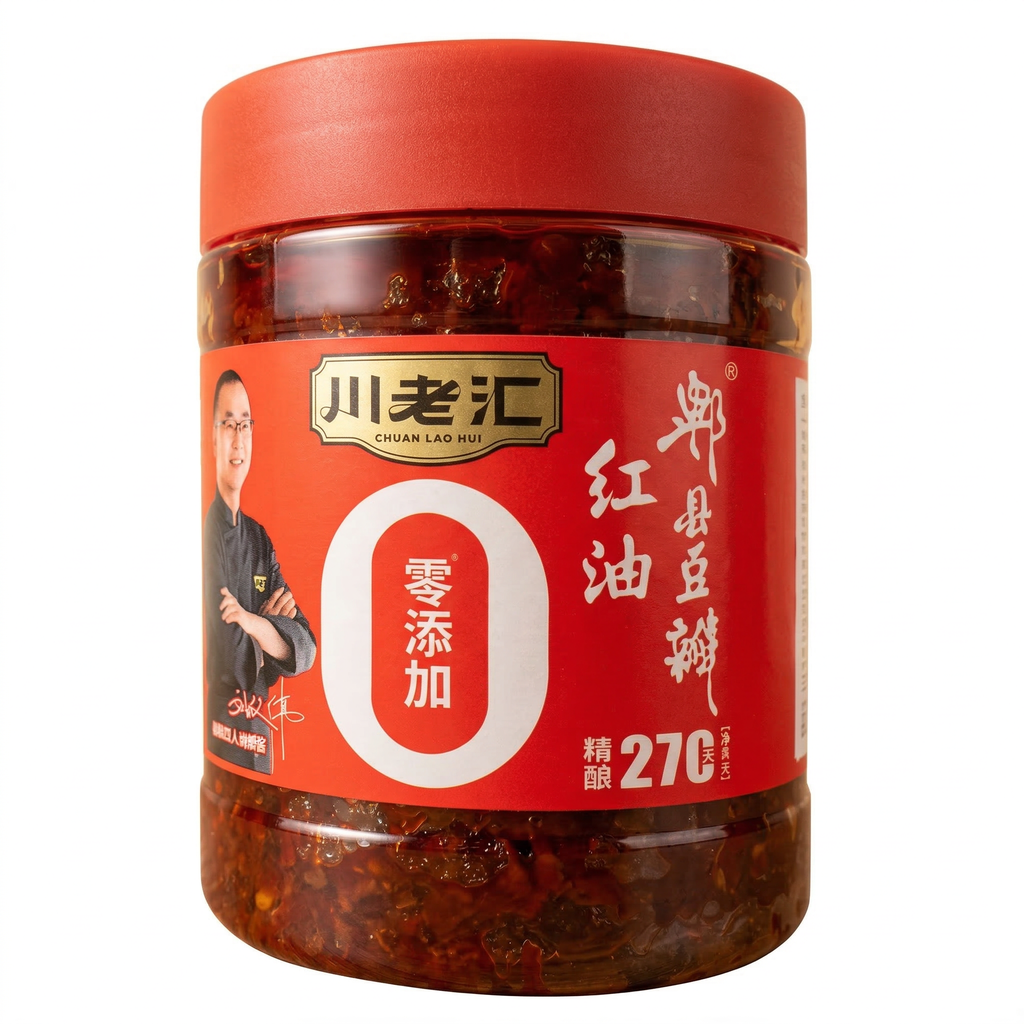 Chuan Lao Hui Pâte de fèves pimentée de Pixian à l'huile rouge 500 g