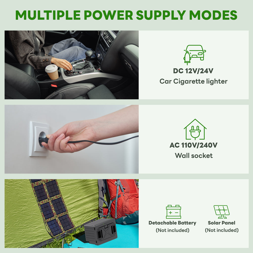 Alpicool Réfrigérateur de voiture 49 L avec contrôle via application, réfrigérateur-congélateur électrique à double compartiment, portable 12 V/24 V, 100-240 V, -20 à 20 °C