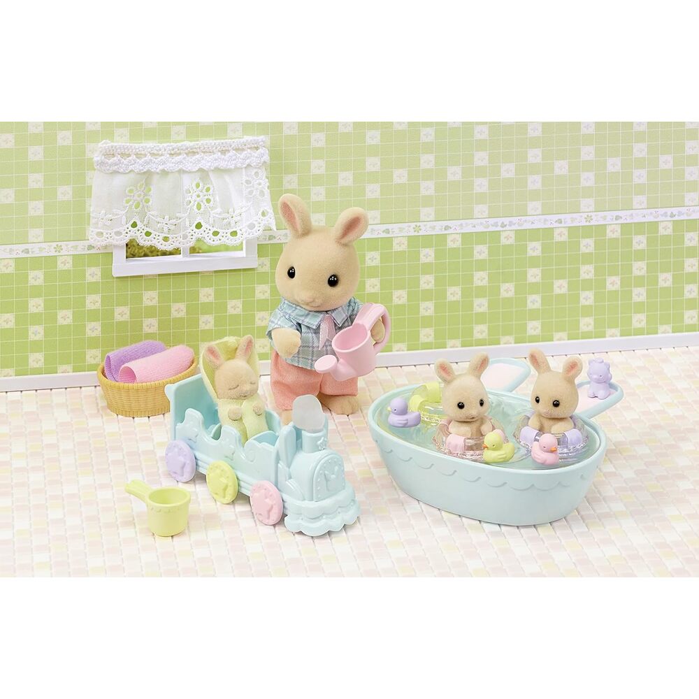 Sylvanian Families Coffret de Jeu Bébé Triplets Bain