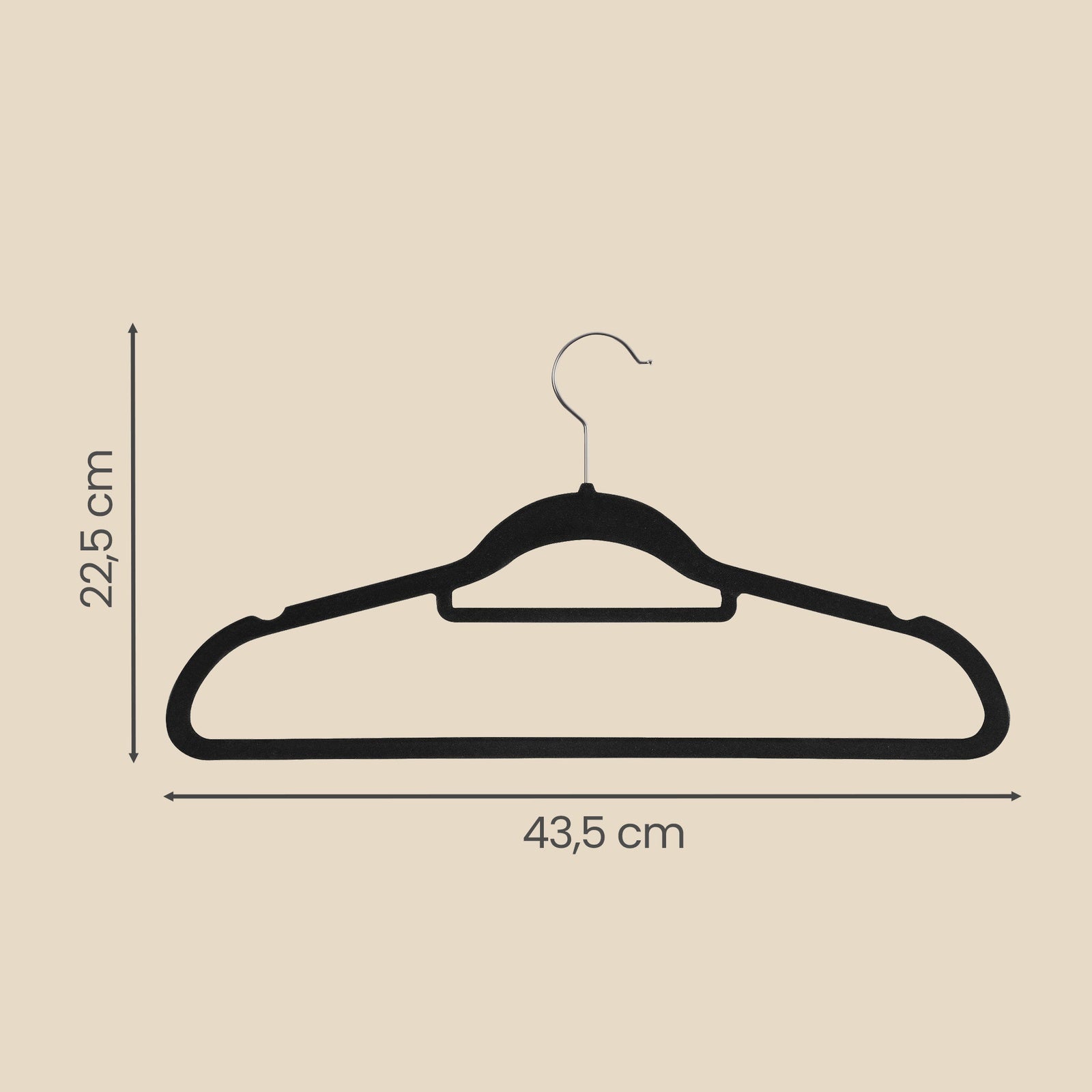 JOYFURNOS Lot de 20 cintres à vêtements, cintres en velours gain de place avec crochet pivotant à 360° et surface en velours antidérapante, profil fin 42,7x22x0,6 cm