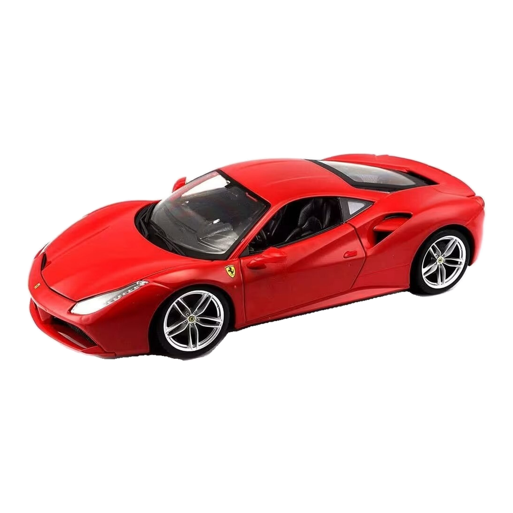 Bburago 1:18 Race & Play Ferrari 488 GTB Voiture Miniature en Métal - Rouge (18-16008 / 16008)