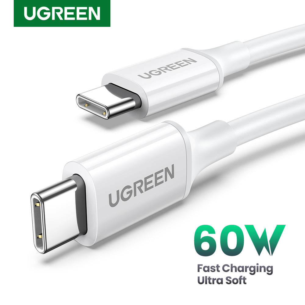 UGREEN Câble USB 2.0 Type C M-M nickel ABS blanc - 1 m