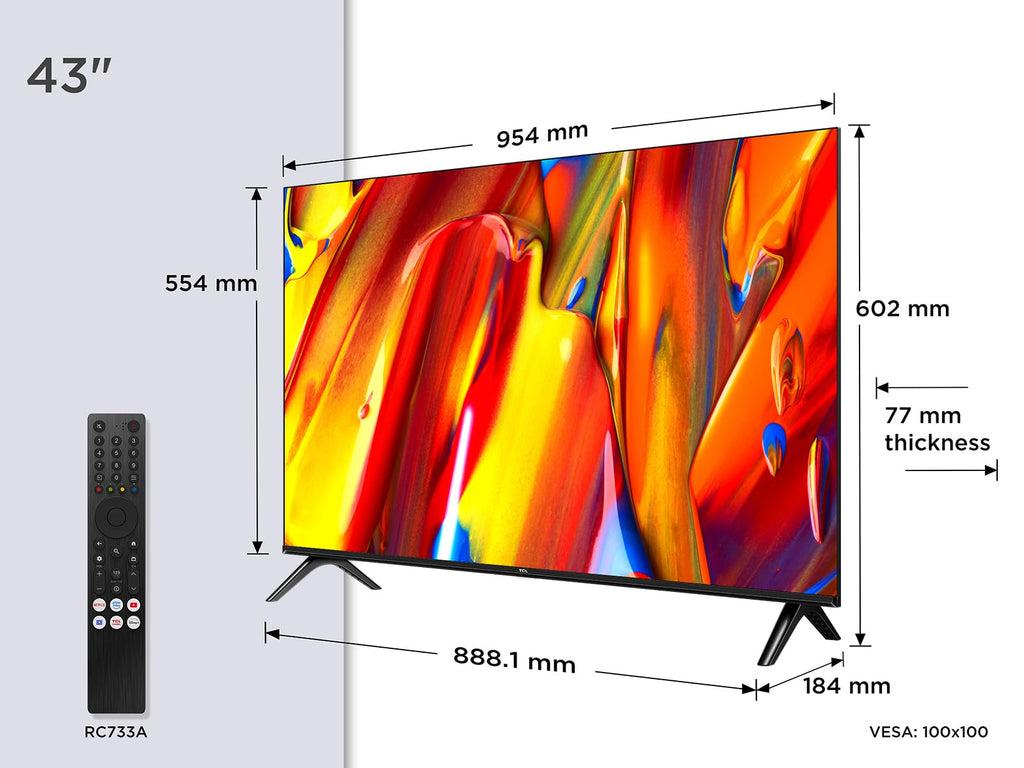 TCL 43V5C - 43 pouces - Full HD QLED - 2025