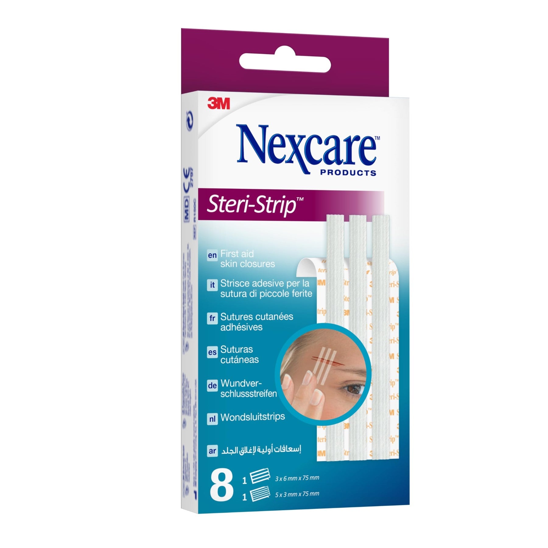 NEXCARE™ Steri-Strip™ Pansements Cutanés Assortis R150C, Lot de 8