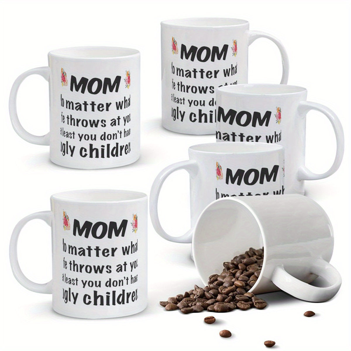 Alphynix Mug en céramique avec citation humoristique « No Matter What Life Throws At You, At Least ou Dont Have Ugly Children » - 33 cl