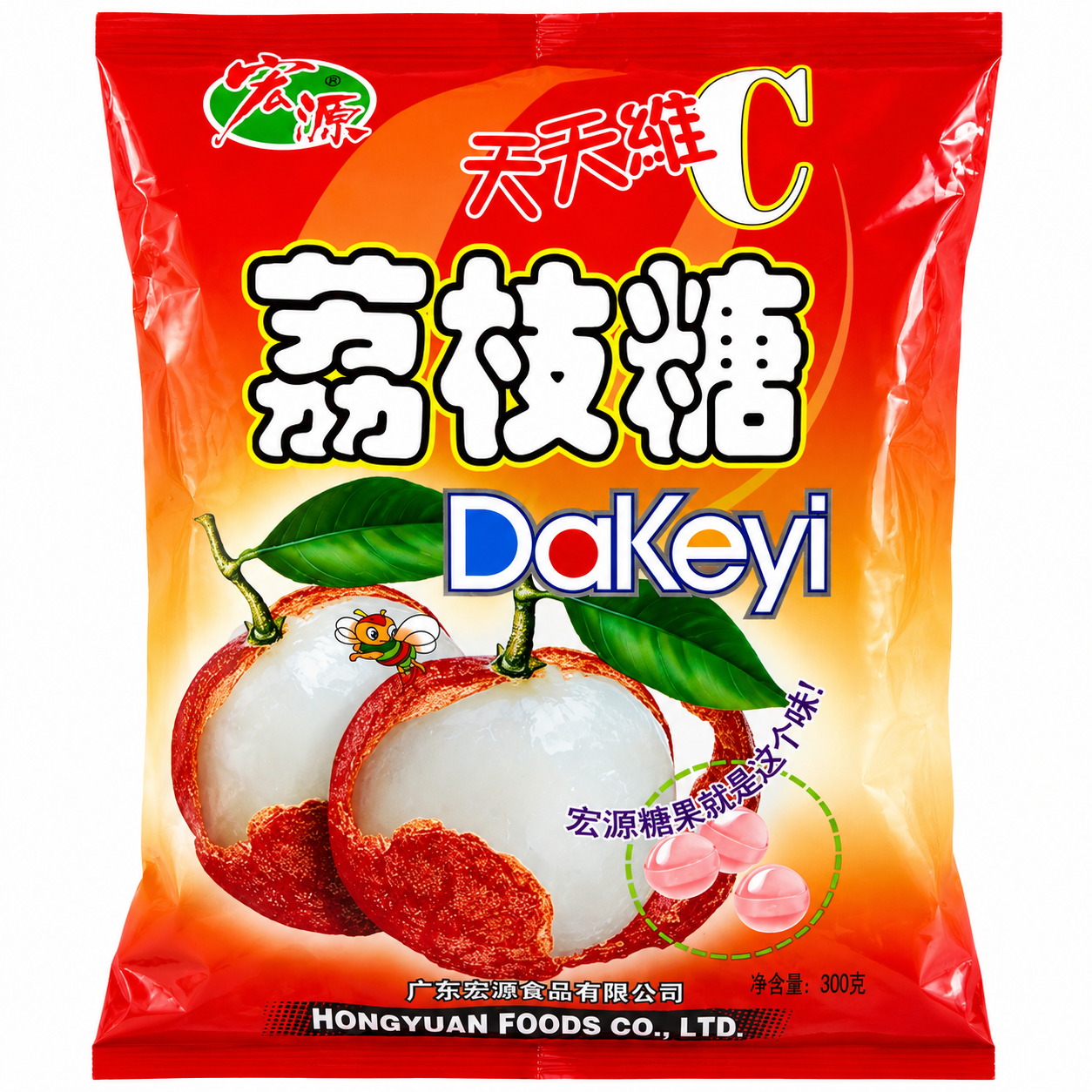 HONGYUAN Bonbons au litchi - 350 g
