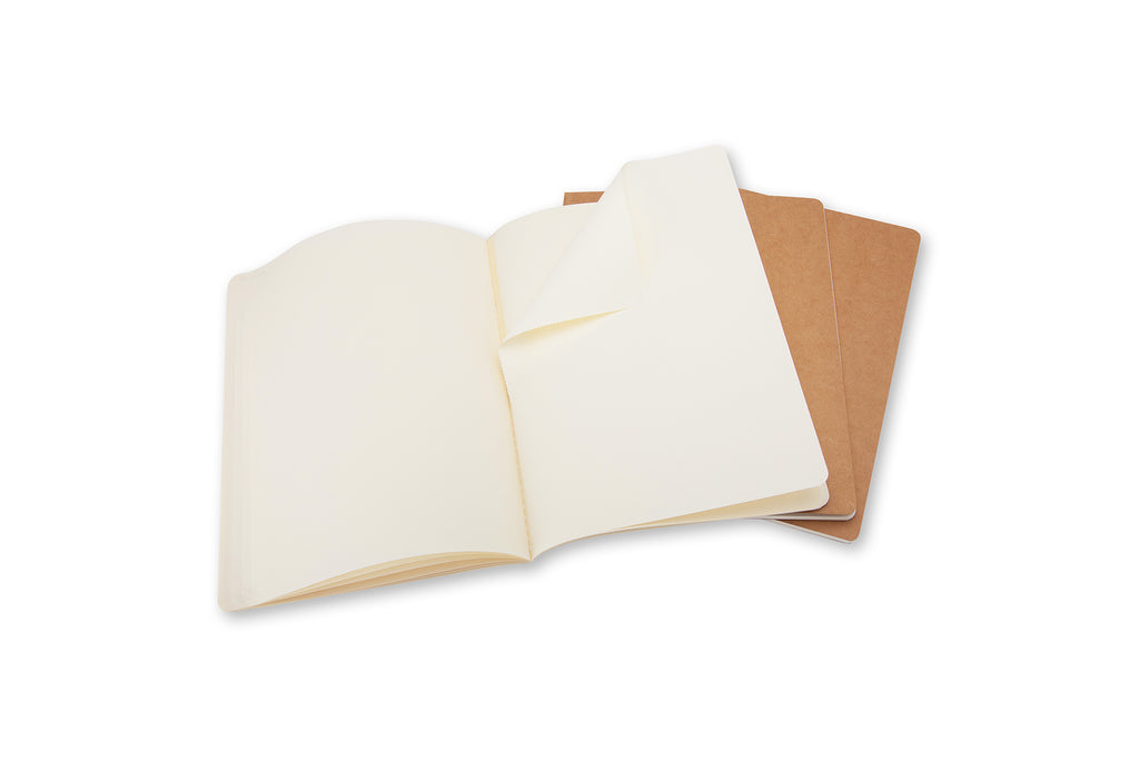 MOLESKINE Set de 3 cahiers vierges grand format - Marron kraft