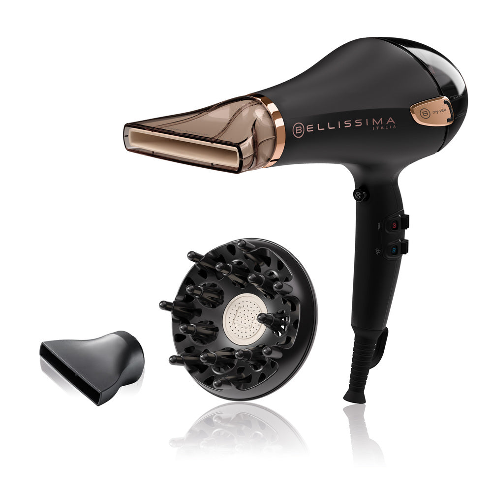 Bellissima P5 3800 Ceramic - Sèche-cheveux professionnel, moteur AC 2300 W, technologie ionique et céramique