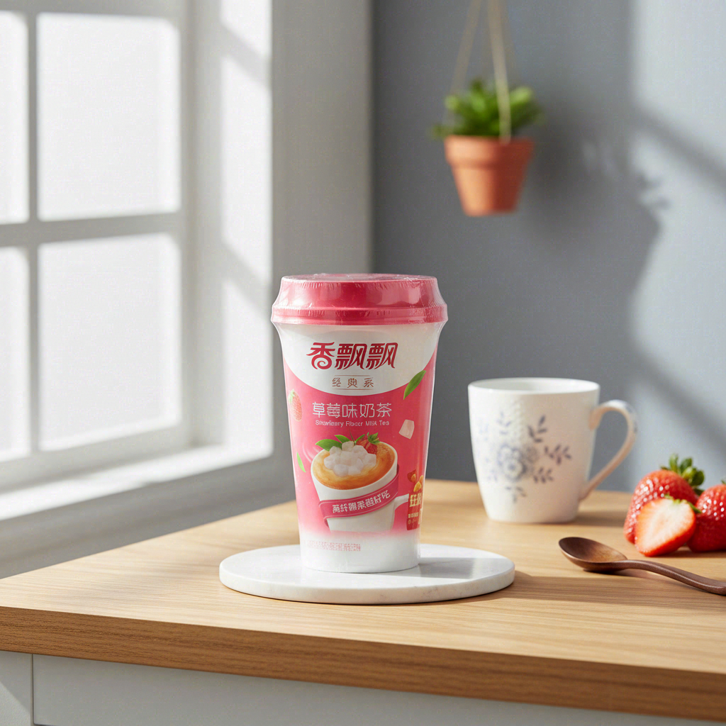 Senpure Thé au lait en poudre classique saveur fraise 80 g