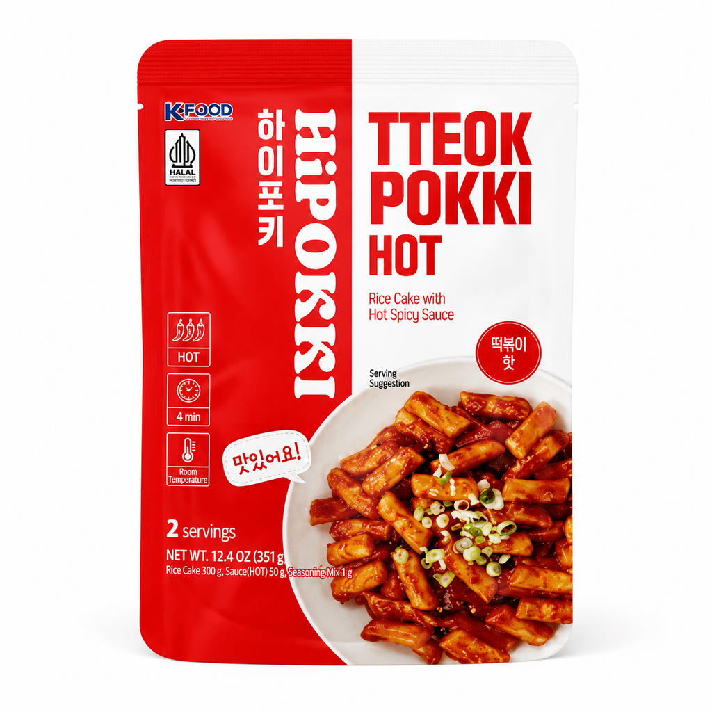 HYHS Hipokki Tteokbokki Sachet Saveur Épicée Halal 240 g