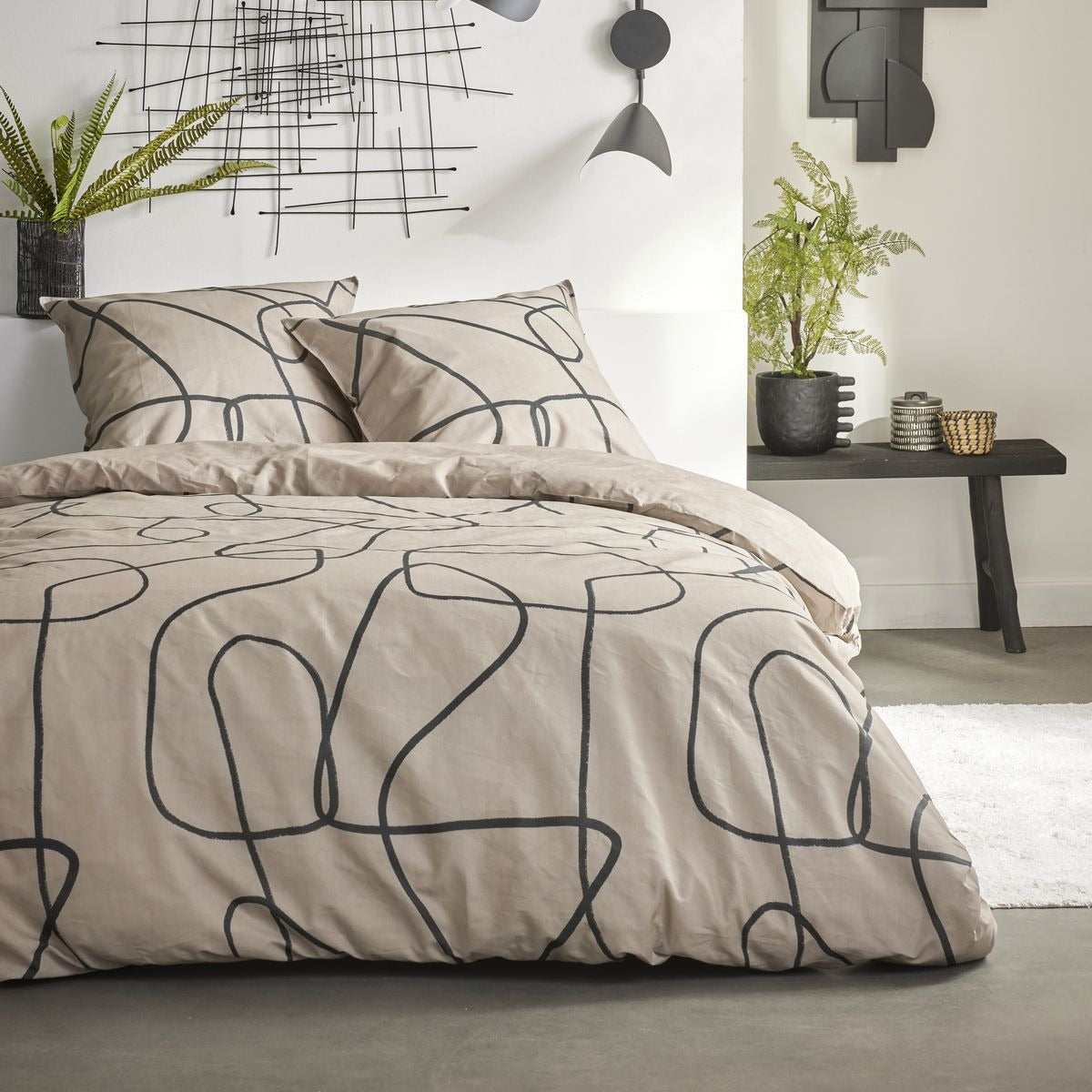 TODAY Parure de lit 2 personnes en coton 57 fils, Sunshine, 0,20