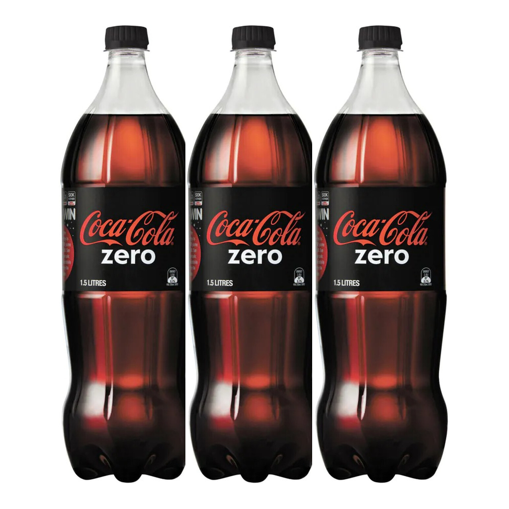 Coca-Cola Zero Original Taste Cola Soda 1.5 L ( Lot de 3)