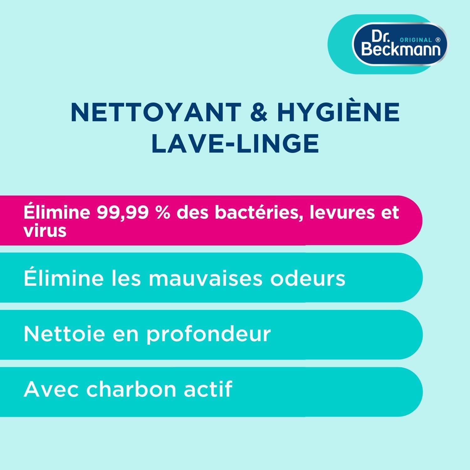 DR BECKMANN Nettoyant pour machine à laver nettoyage hygiénique en profondeur anti-odeurs 250 g