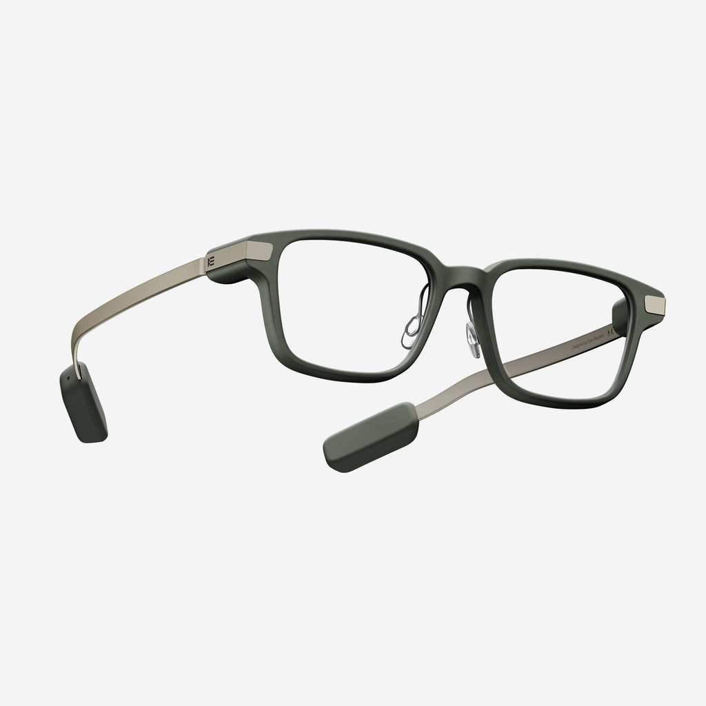 Even Realities - Even G2 B Vert (Monture rectangulaire) - Lunettes intelligentes de visualisation quotidienne, Sans caméra, Confidentialité d'abord, Batterie de 2 jours