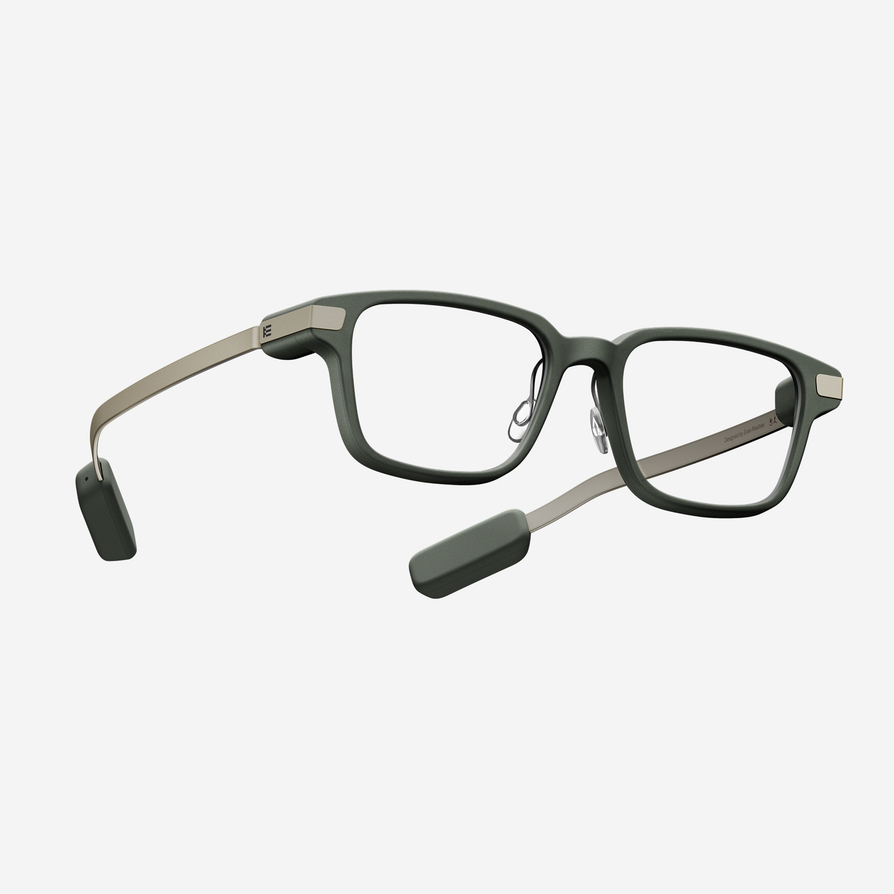 Even Realities - Even G2 B Vert (Monture rectangulaire) - Lunettes intelligentes de visualisation quotidienne, Sans caméra, Confidentialité d'abord, Batterie de 2 jours