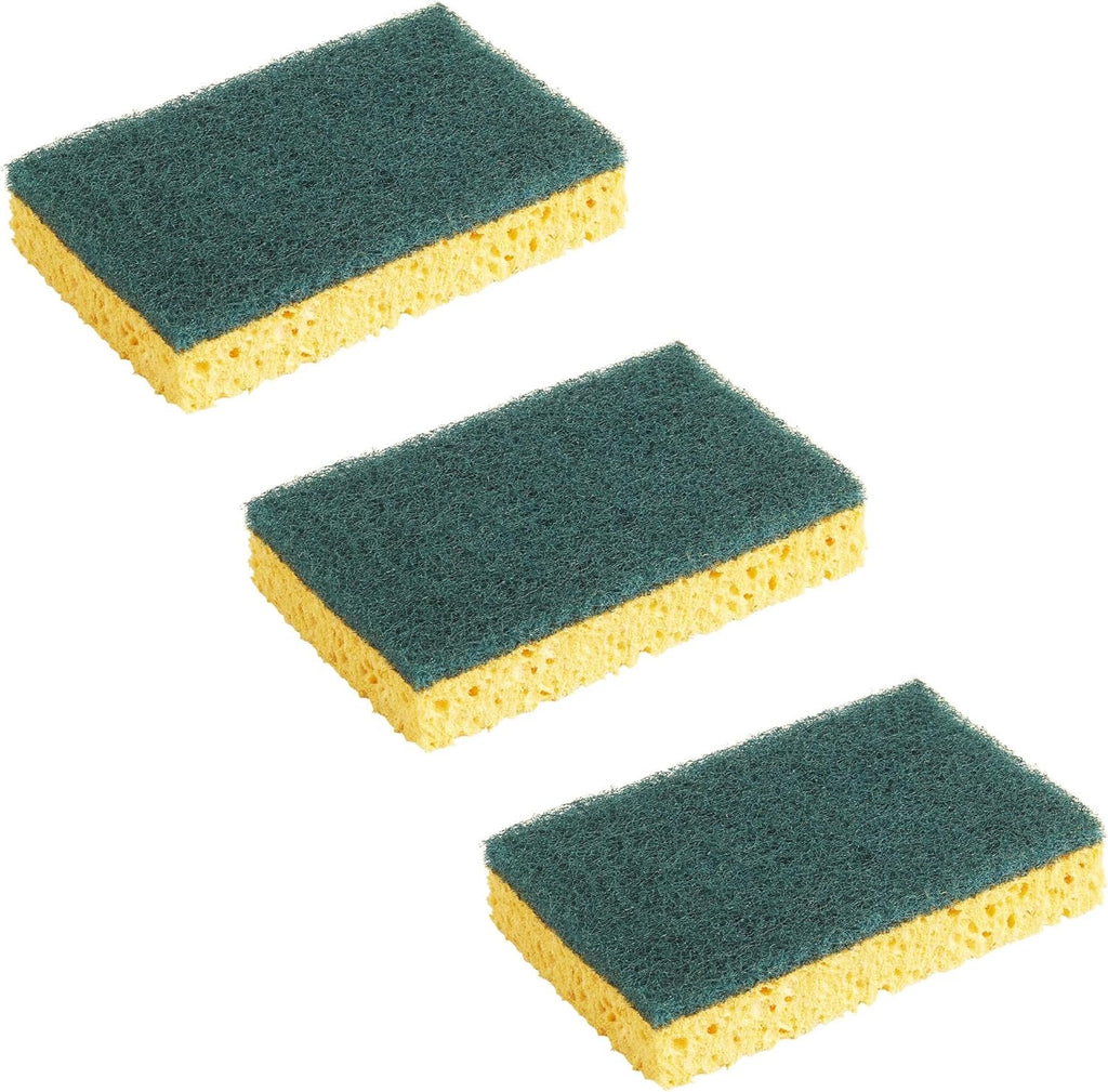 Spontex Éponges à Récurer Longue Durée, Extra Durables, Lavables en Machine, 3 Pièces