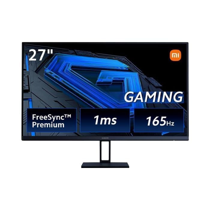 Écran de jeu Xiaomi G27Qi 27" 2K QHD Fast IPS : 2560x1440, 180 Hz, 1 ms, 95 % DCI-P3 100 % sRGB, Compatible FreeSync G-Sync, Double DP/HDMI, Support VESA, Écran d'ordinateur PC sans bords