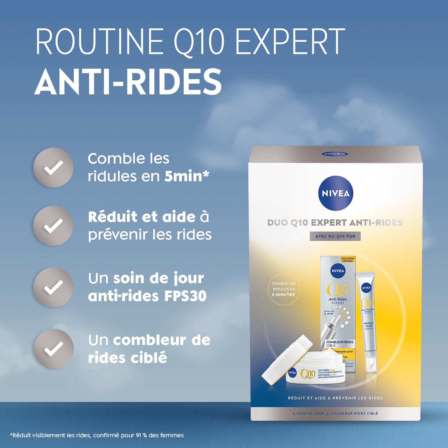NIVEA Coffret Duo visage Q10 Combleur expert anti-rides + Soin de jour FPS 30