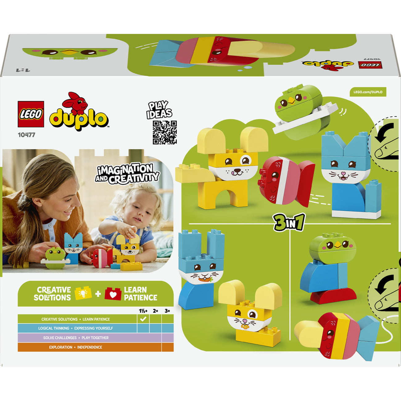 LEGO DUPLO 10477 Les jolis animaux créatifs 3-en-1