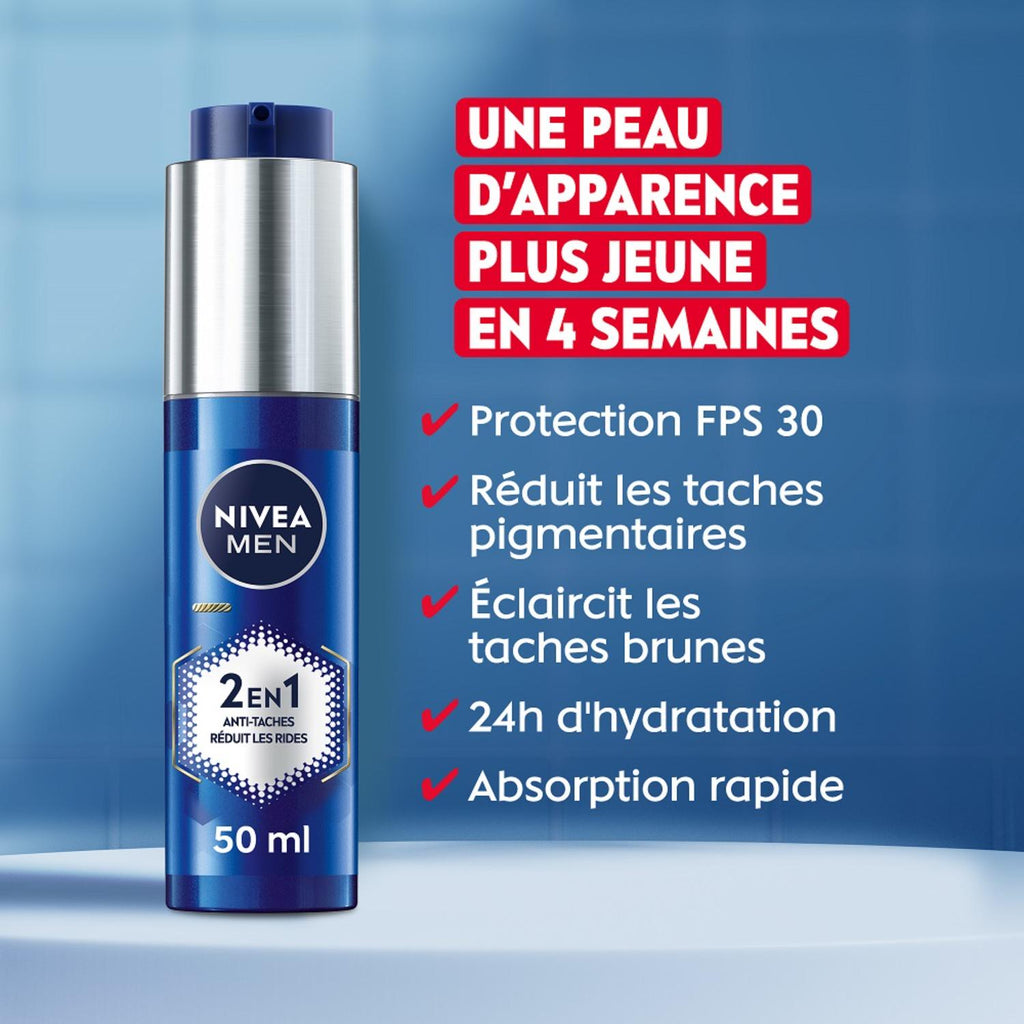 NIVEA MEN Anti‑Age Power Visage Crème 2‑en‑1 Anti‑Âge & Anti‑Taches 50ml