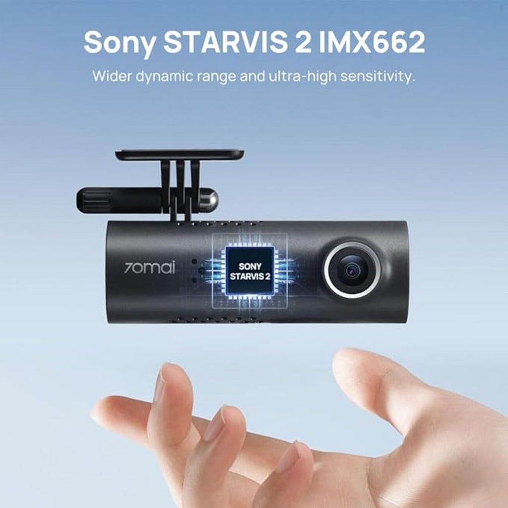 70mai Caméra de tableau de bord M200, Caméra avant 1080P HDR avec Sony STARVIS 2 IMX662, Vision nocturne améliorée, Ouverture F1,8, Solution MaiColor Vivid+, Wi-Fi et commande vocale