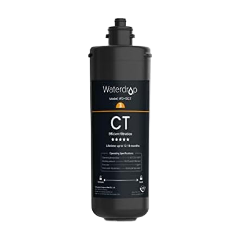 Système de Filtration d’Eau Sous Évier Waterdrop TSA à 3 Étapes 0,5 Micron, Certifié NSF/ANSI 42, Élimine 99,99 % du Plomb, Chlore, Chloramine, Fluor, et les Mauvaises Odeurs, Raccordement Direct