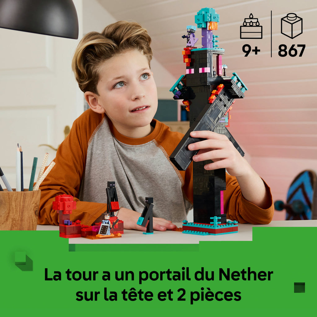 LEGO Minecraft : La Tour et la Forteresse Enderman 21279 (867 Pièces)