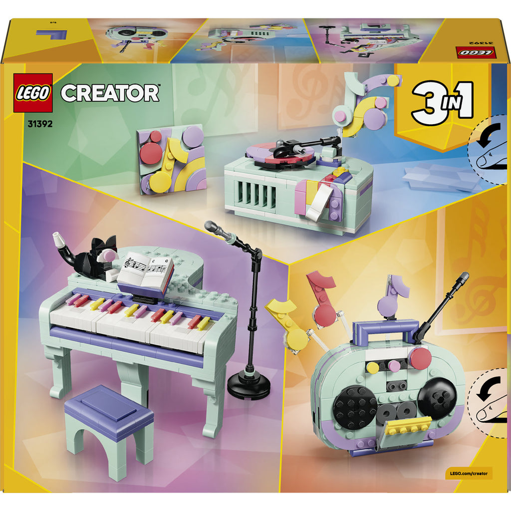 LEGO Creator 3-en-1 Ensemble de Construction Décoration Musicale Piano et Chat 31392