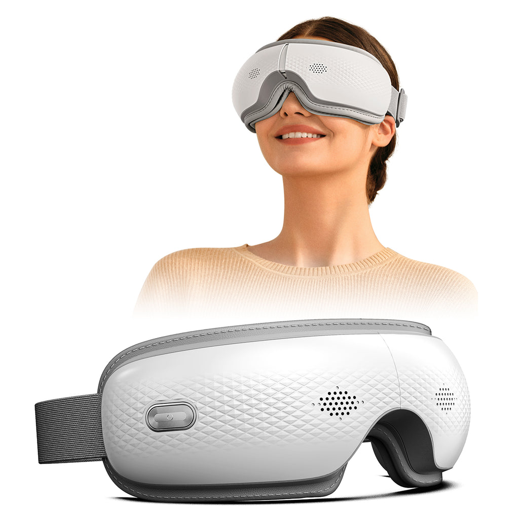 SKG ES300 Masseur oculaire Massage chauffant par coussin d'air - léger, douillet et merveilleusement confortable Soulage la fatigue oculaire Cadeau pour l'être aimé