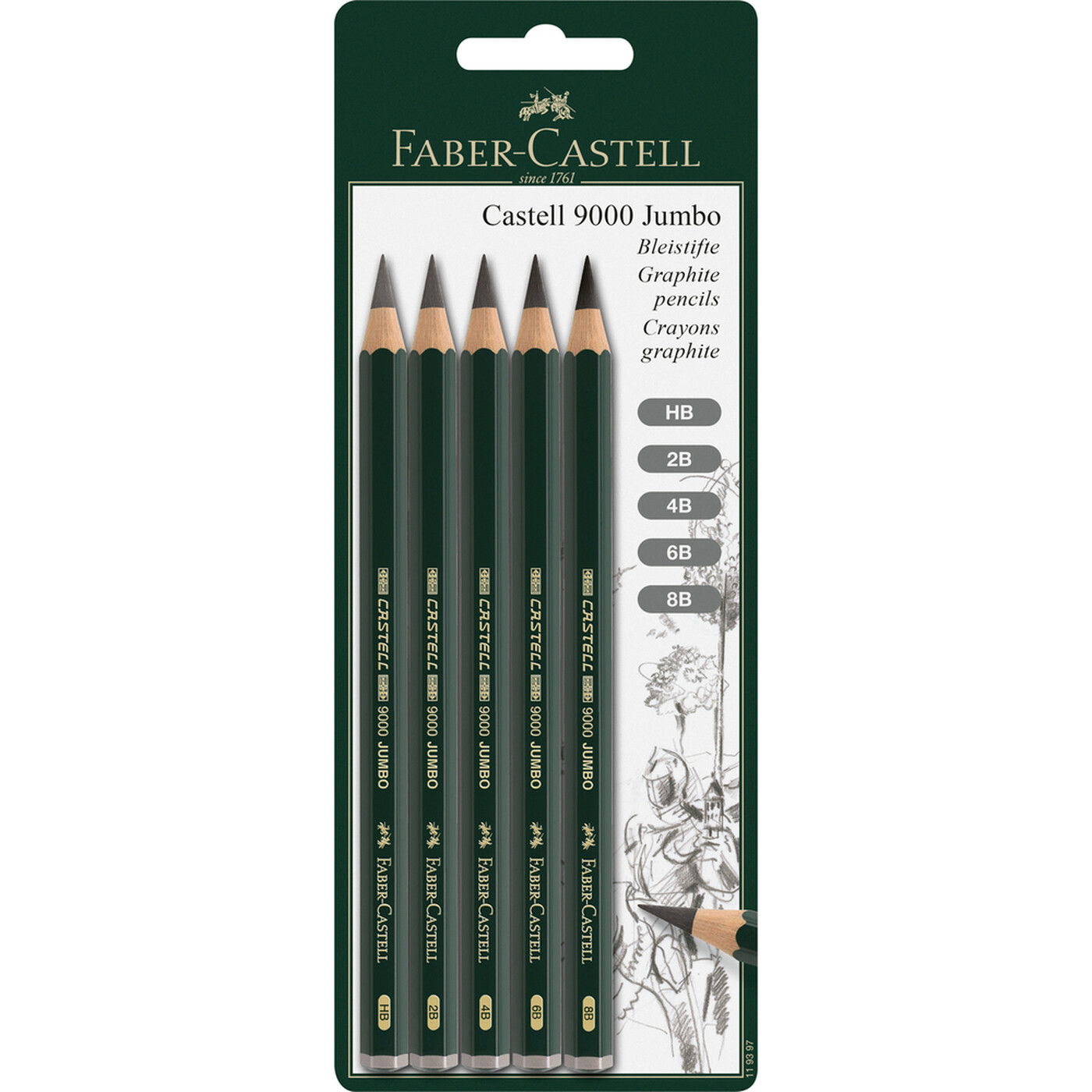 Faber-Castell Crayon graphite Castell 9000 Jumbo BC