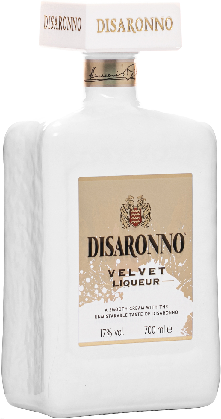 Disaronno - Velvet - Crème d’Amaretto - Origine: Italie - Alcool: 17% - A déguster pur ou en cocktail - Notes d'amandes et de vanille - 70 cl
